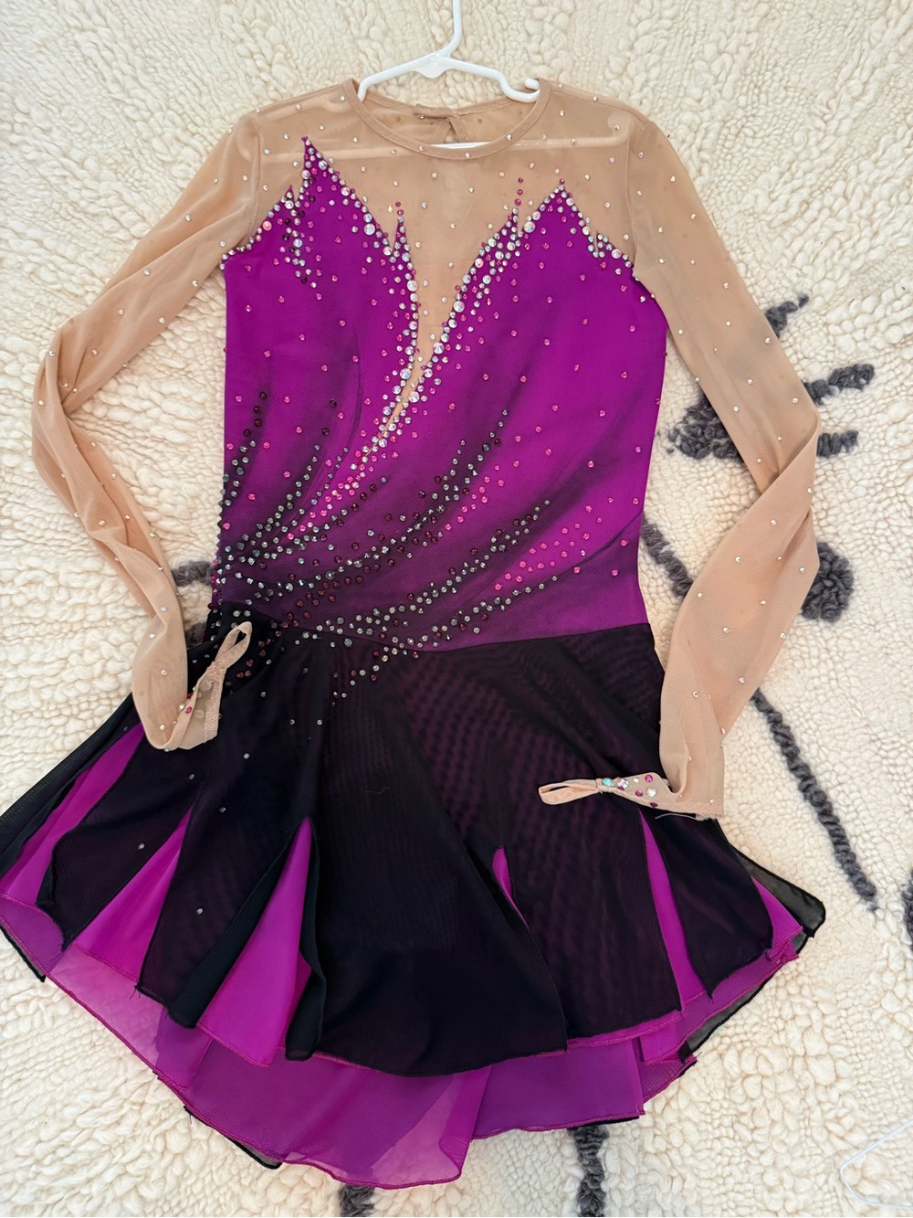 Purple & Black Skating Dress Size 12